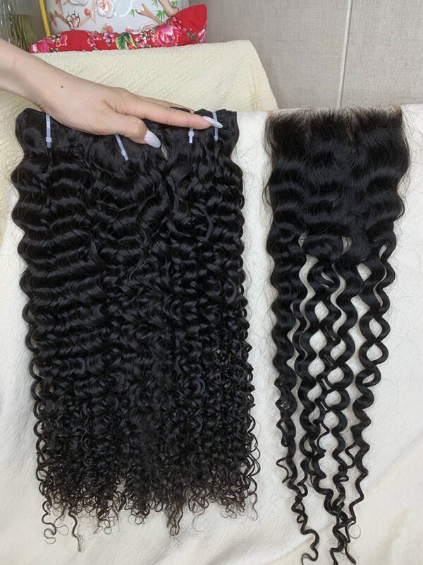 3 Bundles Water Wave + 5x5 HD Lace Closure Invisible Lace Top Quality Premium Hair