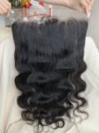 Body Wave 14A Top Burmese Transparent Closure Frontal with Pre Plucked with Baby Hair Natural Color