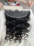 Body Wave 14A Top Burmese Transparent Closure Frontal with Pre Plucked with Baby Hair Natural Color