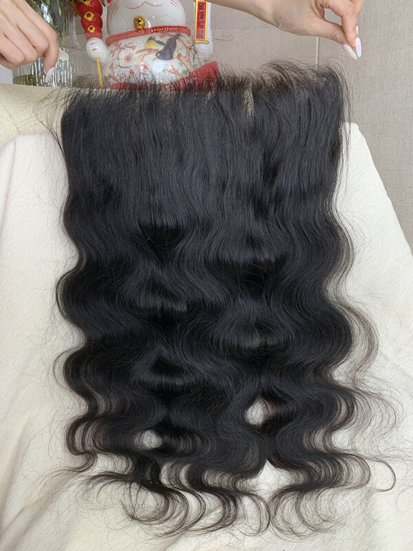 Body Wave 14A Top Burmese HD Closure Frontal with Pre Plucked with Baby Hair Natural Color