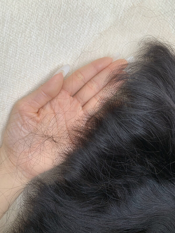 Body Wave 14A Top Burmese HD Closure Frontal with Pre Plucked with Baby Hair Natural Color