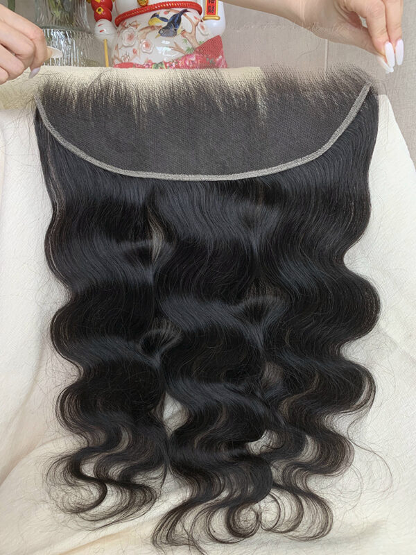 Body Wave 14A Top Burmese HD Closure Frontal with Pre Plucked with Baby Hair Natural Color