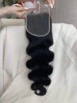 Body Wave 14A Top Burmese Transparent Closure Frontal with Pre Plucked with Baby Hair Natural Color
