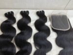 3 Bundles Body Wave + 5x5 Transparent Lace Closure Invisible Lace Top Quality Premium Hair