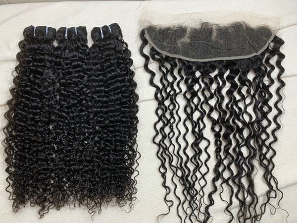 3 Bundles Water Wave + 13X4/13X6 Transparent Lace Closure Invisible Lace Top Quality Premium Hair