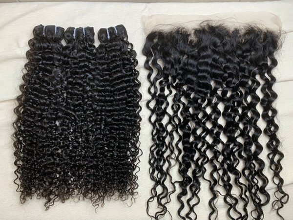 3 Bundles Water Wave + 13X4/13X6 Transparent Lace Closure Invisible Lace Top Quality Premium Hair