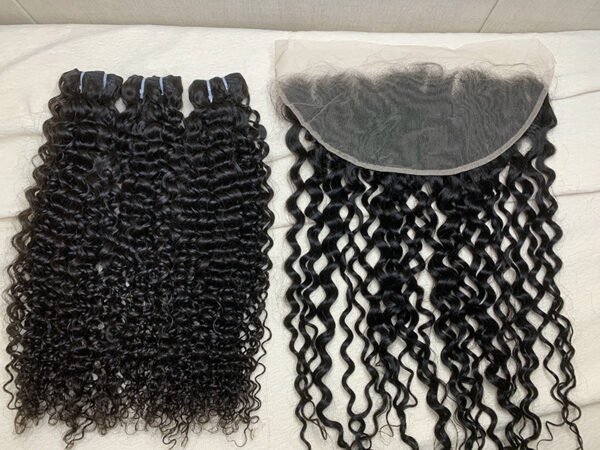 3 Bundles Water Wave + 13X4/13X6 Transparent Lace Closure Invisible Lace Top Quality Premium Hair