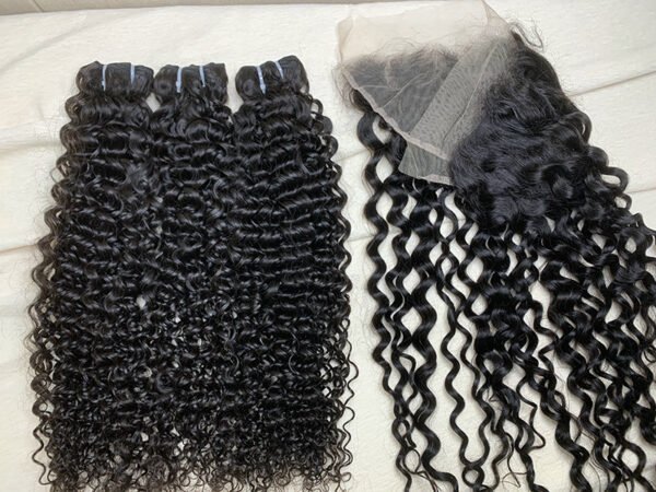 3 Bundles Water Wave + 13X4/13X6 Transparent Lace Closure Invisible Lace Top Quality Premium Hair