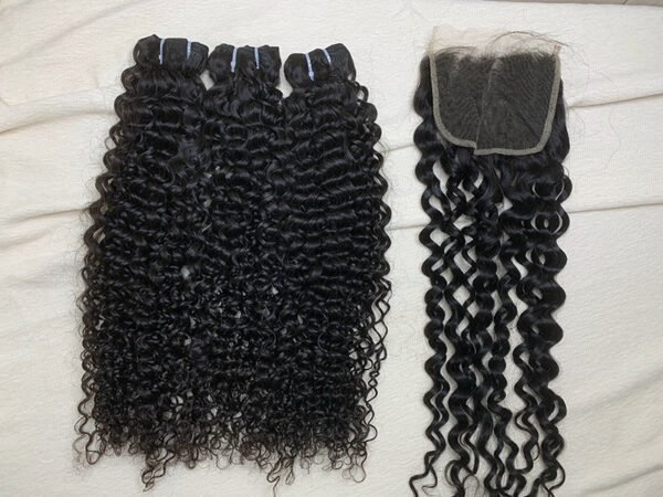3 Bundles Water Wave + 5x5 HD Lace Closure Invisible Lace Top Quality Premium Hair