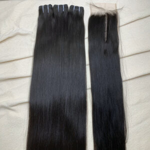 3 Bundles Straight + 5x5 HD Lace Closure Invisible Lace Top Quality Premium Hair