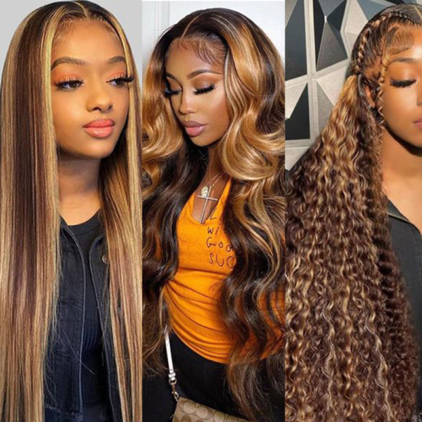 Straight/Body Wave/Deep Wave/Water Wave P4/27 13x4 Transparent Lace Frontal Wig 180% Density