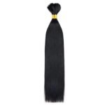 Straight Natural Black Bulk Hair 100% Unprocessed Human Hair