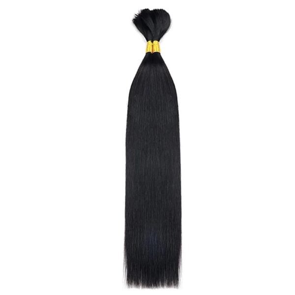 Straight Natural Black Bulk Hair 100% Unprocessed Human Hair