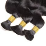 Body Wave Natural Black Bulk Hair 100% Unprocessed Human Hair