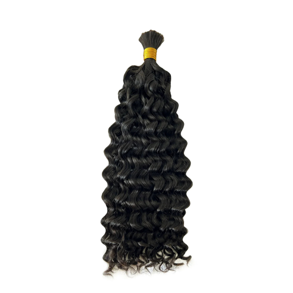Water Wave Natural Black Bulk Hair 100% Unprocessed Human Hair