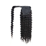 Deep Wave Wrap Around Ponytail with Clip 100% Human Hair