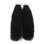 Kinky Curly Seamless Tape in Natural Black Hair Extensions 100% Real Human Hair